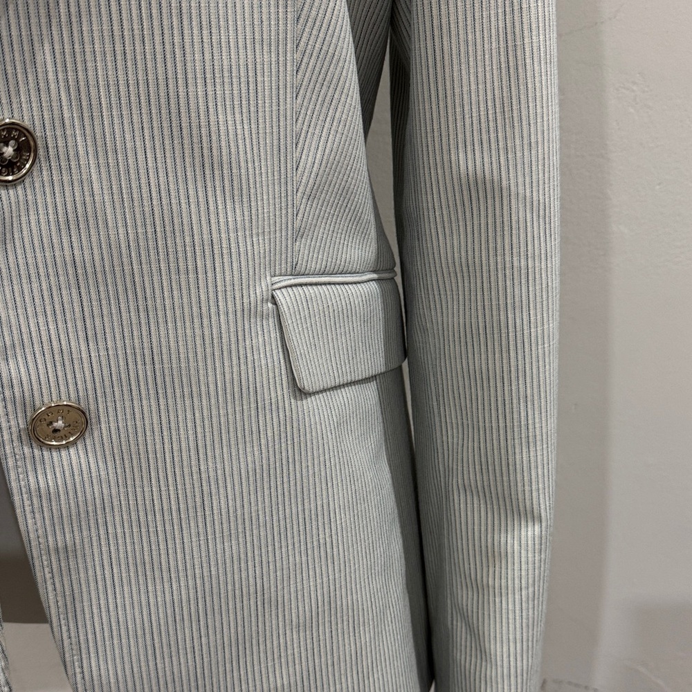 Tommy Hilfiger Light Blue/Green  Pinstripe Blazer - Picture 9 of 13